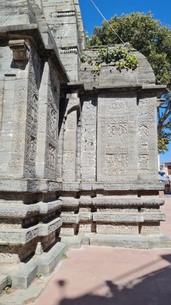 Carvings on the Nanda Devi temple in Almora