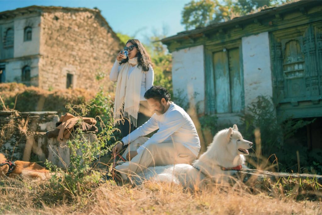 walking through the beautiful village of Salla Rautela